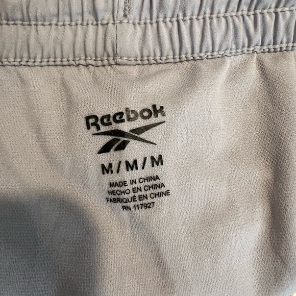 Reebok Women's Athletic Shorts in Gray with White Trim - Picture 3 of 3